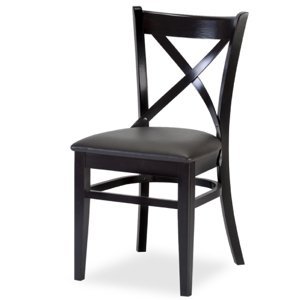 Židle A010-P - čalouněný sedák Barva korpusu: Tmavě hnědá, látka: Friga 99