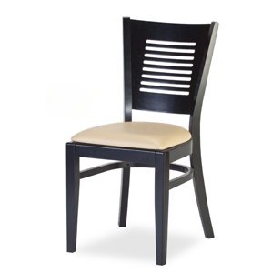 Židle CZH016 - čalouněný sedák Barva korpusu: Tmavě hnědá, látka: Friga 100