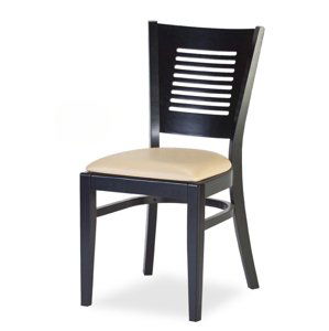Židle CZH016 - čalouněný sedák Barva korpusu: Tmavě hnědá, látka: Friga 68