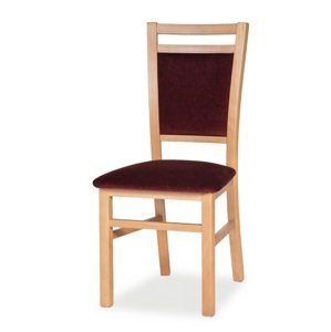 Židle Daniel 8 - čalouněný podsedák a opěradlo Barva korpusu: Buk, látka: Micra marone