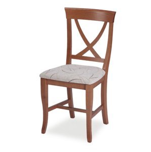 Židle Giglio - čalouněný sedák Barva korpusu: Bílá, látka: Micra marone