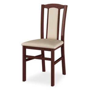 Židle Hubert 4 - čalouněný podsedák a opěradlo Barva korpusu: Bílá, látka: Micra marone