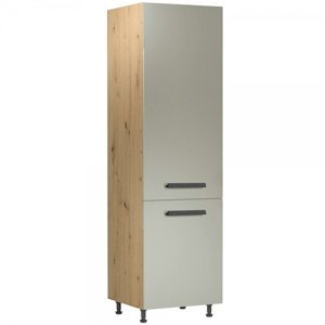 Skříň pro vestavnou lednici Langen D60ZL (P/L) Možnosti: Levá varianta, Barva dveří: Šedo béžová