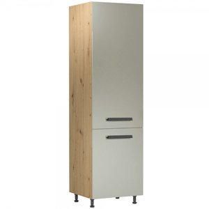 Skříň pro vestavnou lednici Langen D60ZL (P/L) Možnosti: Pravá varianta, Barva dveří: Šedo béžová
