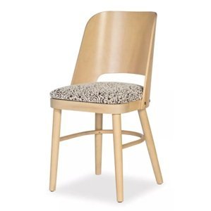 Židle Debra - čalouněný sedák Barva korpusu: Buk, látka: Micra arancio