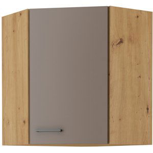 Horní rohová skříňka Bolonia 58x58 GN-72 1F Barva korpusu: Dub Artisan + Truffle Grey