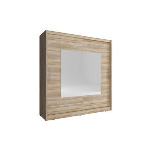 Šatní skříň Maja IX Barva korpusu: Dub - sonoma, Rozměry: 200 cm, Dveře: Zrcadlo