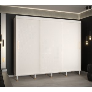 Šatní skříň Abi Calipso Jodelka 1 Barva korpusu: Bílá, Rozměry: 250 cm, Dveře: Bílá - bez zrcadla