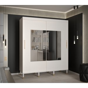 Šatní skříň Abi Calipso Tor Barva korpusu: Bílá, Rozměry: 180 cm, Dveře: Bílá + zrcadlo
