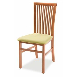 Masivní židle Angelo 1 s podsedákem Barva korpusu: Buk, látka: Friga 711