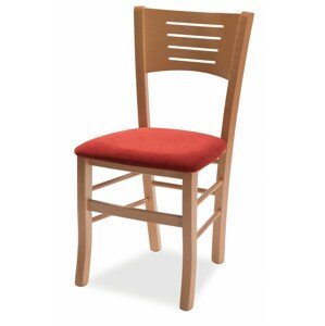 Masivní židle Atala - čalouněný/látkový podsedák Barva korpusu: Bílá, látka: Friga 711