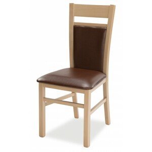 Židle Daniel 2 - látka Barva korpusu: Tmavě hnědá, látka: Micra marone