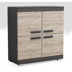 Komoda P11 Barva: Trufla, Lišta: Wenge, Barva dveří: Trufla