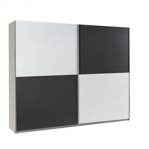 Šatní skříň Lux 21 Barva korpusu: Bílá, Rozměry: 244 cm