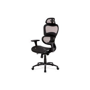 - Kancelářská židle, synchronní mech., černá MESH, kovový kříž - KA-A188 BK