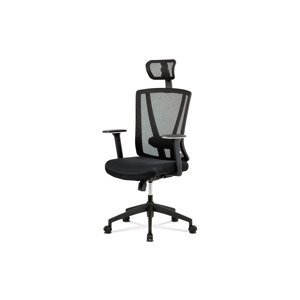 - Kancelářská židle, černá MESH+síťovina, plastový kříž, synchronní mechanismus - KA-H110 BK