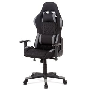 - Kancelářská židle, šedá látka, houpací mech, kříž plast - KA-V606 GREY