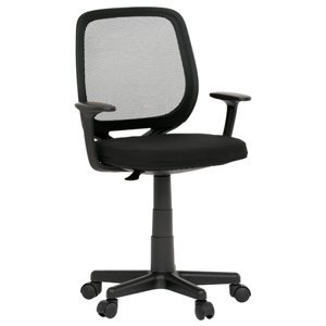 Kancelářská židle, černá mesh, plastový kříž