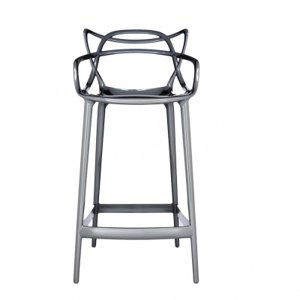 Masters stool Metal stříbrná Kartell