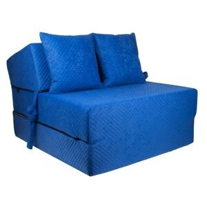Fimex Rozkládací křeslo Comfort světle modré - matrace pro hosty 70x200x15 cm
