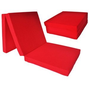 Fimex Skládací matrace pro hosty Fun červená 60x195x10 cm