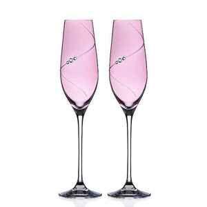 Diamante Silhouette Pink sklenice na sekt 210 ml, 2 ks