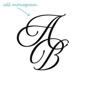 AURORA pískování monogramu Výška monogramu: Velký do 6 cm