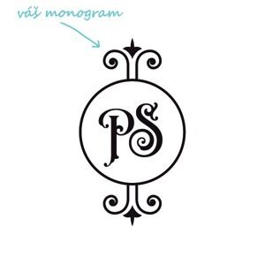 ROYAL pískování monogramu Výška monogramu: Střední do 6 cm