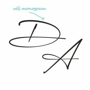 CALLIGRAPHY pískování monogramu Výška monogramu: Malý do 2 cm