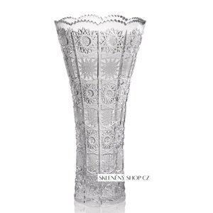 Aurum Crystal Broušená váza LORETA 305 mm