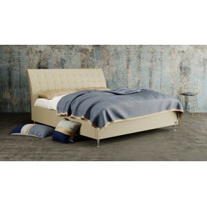 Materasso FRANCESCA - designová čalouněná postel (typ potahu A) ATYP, celočalouněná + MDF deska