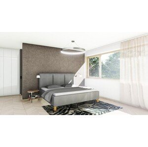 Tropico HONORA - postel s vysokým, robustním čelem 180 x 200 cm, celočalouněná + MDF deska