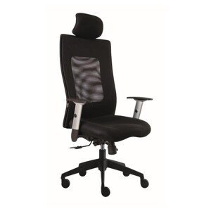 Alba CR LEXA - Alba CR kancelářská židle - s podhlavníkem černá, plast + textil