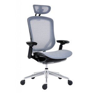 Antares Designová židle - Antares BAT NET PERF s FOOTREST, plast + textil + kov
