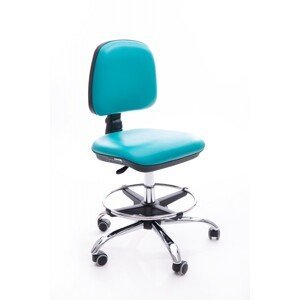 Alba CR EKO židle - Alba CR tyrkysová, ekokůže + plast + kov