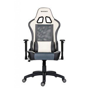 Antares Herní židle BOOST - Antares s nosností 150 kg - bílá, plast + textil + kov
