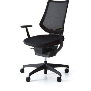 Kokuyo Japonská aktivní židle - Kokuyo ING GLIDER 360° černá kostra, plast + textil