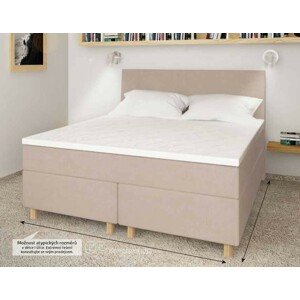 Tropico TROPICO CONTINENTAL COMFORT - kontinentální postel s luxusní matrací na výběr z řady Curem a Spirit Superior 80 x 200 cm, celočalouněná + MDF deska, snímatelný potah