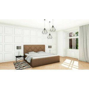 Slumberland OXFORD MISTRAL - postel s vysokým čelem a úložným prostorem ATYP, celočalouněná + lamino