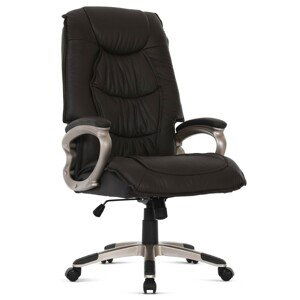 Autronic Kancelářská židle z tmavě hnedé ekokůže - 64 x 118-128 x 85 cm, ekokůže + plast