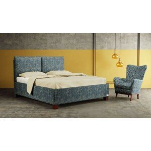 Materasso KINGSTONE - designová čalouněná postel (typ potahu A) ATYP, celočalouněná + MDF deska