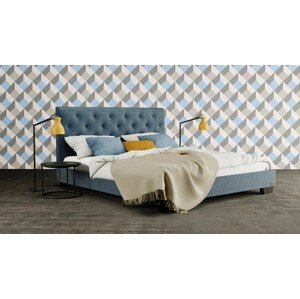 Materasso ALESIA - designová čalouněná postel (typ potahu B) 90 x 200 cm, celočalouněná + MDF deska
