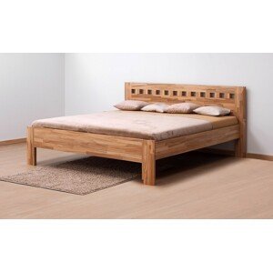 BMB ELLA MOSAIC - masivní dubová postel 160 x 200 cm, dub masiv