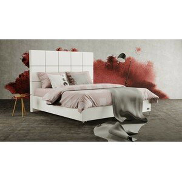 Materasso GEMINI - čalouněná postel s vysokým čelem (typ potahu A) 200 x 200 cm, celočalouněná + MDF deska
