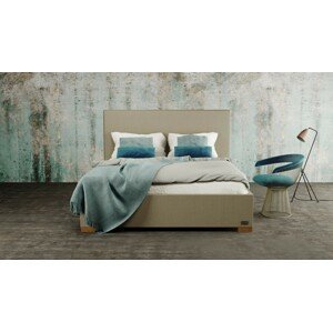 Materasso ARGENTINA - designová postel s čalouněným čelem (typ potahu A) 160 x 200 cm, celočalouněná + MDF deska