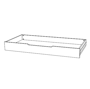Ahorn Zásuvka DUOVITA - úložný prostor pro rozkládací postel Duovita dub bílý, lamino