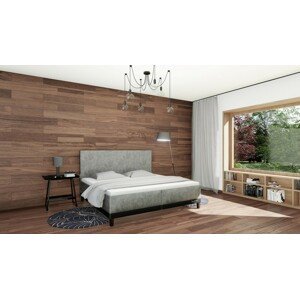 Slumberland HALIFAX - designová postel s úložným prostorem 100 x 200 cm, celočalouněná + lamino