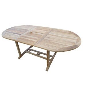 Texim ALFI - oválný rozkládací stůl teakového dřeva