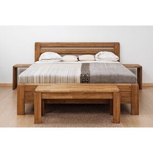 BMB ADRIANA LUX - masivní dubová postel 180 x 200 cm, dub masiv