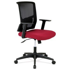 Autronic Kancelářská židle - černo-červená - 60 x 95-105 x 58 cm, plast + textil